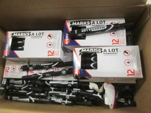 box of marks alot permant black mar...