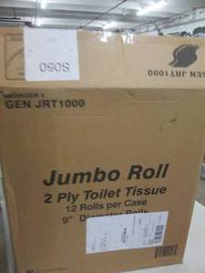 case of jumbo rolls of 2-ply toilet...
