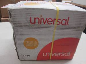small case of universal copy paper...