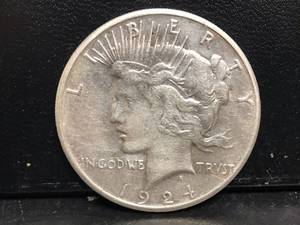 lot 8 image: 1924 S Peace Dollar