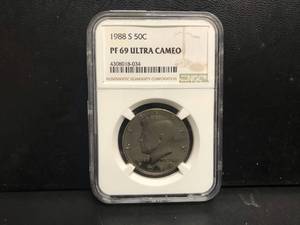 lot 24 image: 1988 S Kennedy Half Dollar PF69 Ultra Cameo