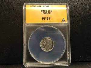 lot 26 image: 1960 Roosevelt Dime Proof PF67