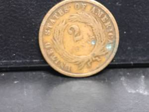 lot 46 image: 1866 Two Cent