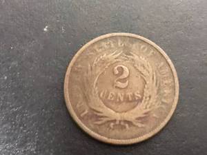 lot 48 image: 1868 Two Cent