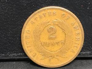 lot 49 image: 1869 Two Cent