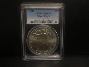 lot 67 image: 2012 1 oz Liberty Silver Coin Gem BU