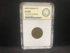 lot 71 image: 1908 Indian Head AU55