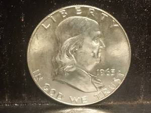 lot 92 image: 1963 D Franklin Half Dollar