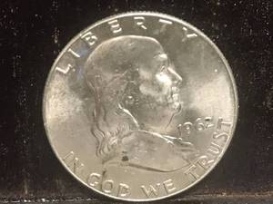 lot 93 image: 1962 D Franklin Half Dollar