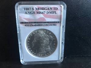 lot 110 image: 1887 S Morgan Dollar MS67 DMPL