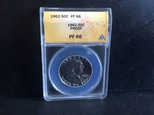 lot 112 image: 1962 Franklin Half Dollar PF66 Proof