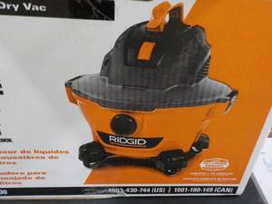 lot 10 image: Ridged 6 Gallon WetDry Vac 3.5 hp...