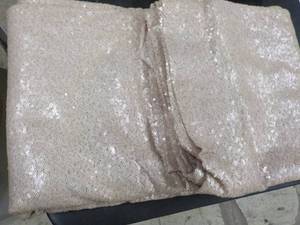 lot 14 image: Hot Glitz Champagne Tablecloth Over...