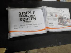 lot 27 image: 2 Simple Projection Screens 120...