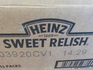lot 44 image: 1.5 gallon Bag Heinz Sweet Relish ...