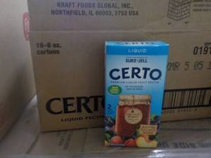 lot 271 image: 2 - 16 - 6 oz Boxes Certo Liquid Pe...