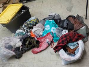 lot 294 image: Previously Worn Clothing in a tub w...
