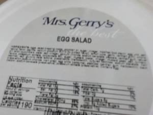 lot 152 image: 2 -5 lb. Tubs Mrs. Gerrys Egg Sala...