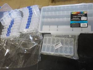lot 190 image: Utility Storage Plastic Boxes...
