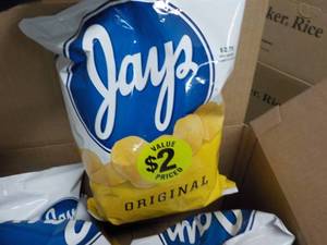 lot 213 image: Case of 12 Jays Original Chips pas...