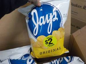 lot 214 image: Case of 12 Jays Original Chips pas...