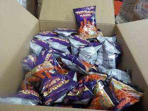 lot 246 image: Case of 64 Bags Turbos Flamas Snack...