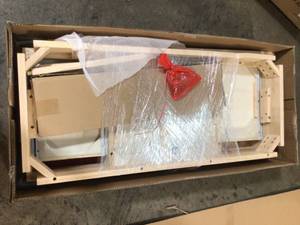 Unfinished 40 in. W Vanity Table see pictures