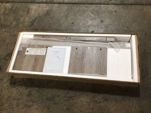 48 Farmhouse Wood & Metal Entry Bench - Grey Wash see pictures