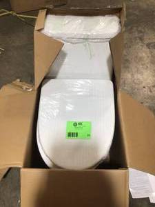 Lordear 12 in. Rough-In 1-piece 1.11.6 GPF Dual Flush Elongated Toilet in White with Comfort Seat Height, Seat Included not used see pictures