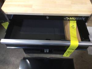 Husky Ready-to-Assemble 24-Gauge Steel 1-Drawer 2-Door Garage Base Cabinet in Black (28 in. W x 33 in. H x 18 in. D) see pictures