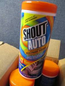6 - 30 ct Shout Auto Wipes Canister...