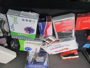 Assorted Office Supplies paper, ta...