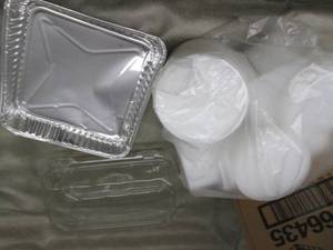Box Containing Cup Lids, Aluminun F...