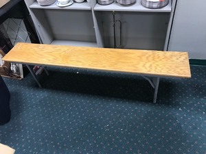 lot 15 image: Folding Wood Top Bench