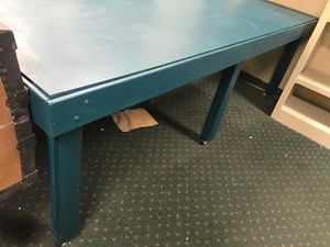 lot 9 image: Large Work Table on Wheels