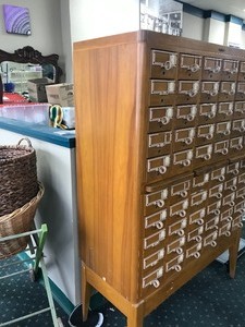 lot 1 image: Vintage Card Catalog