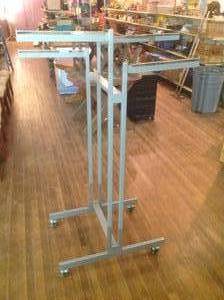 lot 101 image: Commercial Adjustable Clothes Rack on Wheels