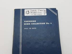 lot 13 image: COMPLETE Canada Dime Collection - 36 are 80% Silver