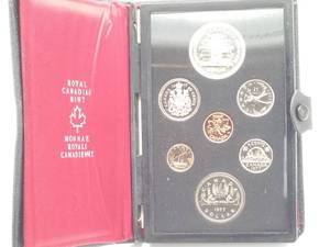 lot 30 image: 1977 Canada 7 Coin Prestige Silver Dollar PROOF Set - DEEP CAMEO