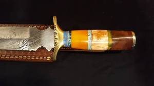 Beautiful Custom Damascus Short Sword