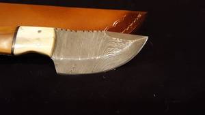 Custom Ladder Pattern Damascus Knife