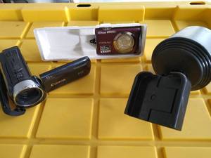 Nikon Coolpix Camera and Canon Video Camera