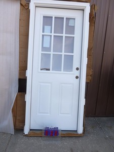 Barbara 32 x 80 door with windows. Never been installed. As shown.