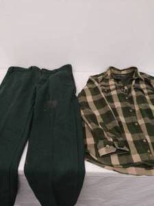 lot 162 image: Flannel Shirt and Wool Pants