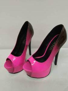 lot 71 image: Hot Pink Platform Heels