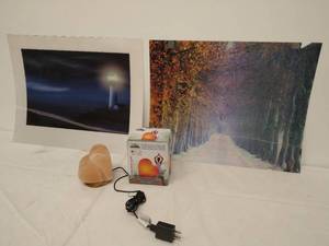 lot 254 image: Two Reflective Photos And A Salt Lamp