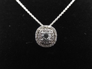 .925 Sterling Silver Cubic Zirconia Pendant Necklace