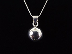 .925 Sterling Silver Ball Pendant Necklace
