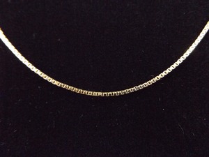 .925 Sterling Silver Vermeil Box Link Necklace