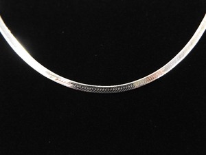 .925 Sterling Silver Herring Bone Necklace